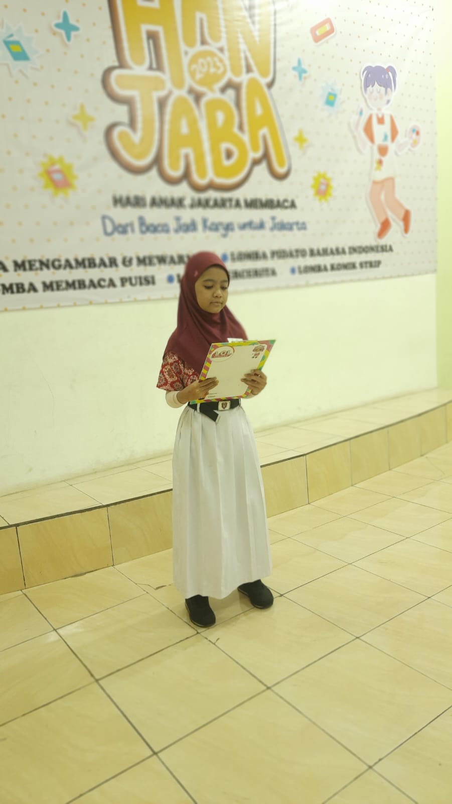 Lomba Membaca Puisi Hari Anak Jakarta Membaca (HANJABA) Jakarta Utara